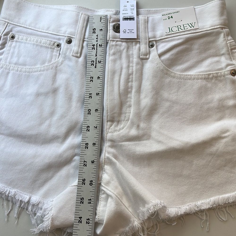 J Crew Relaxed denim short in‎ white Size 24 - Picture 7 of 11